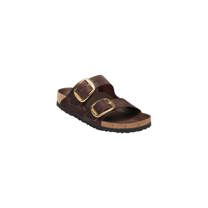 Birkenstock Brown Leather Flat Sandals