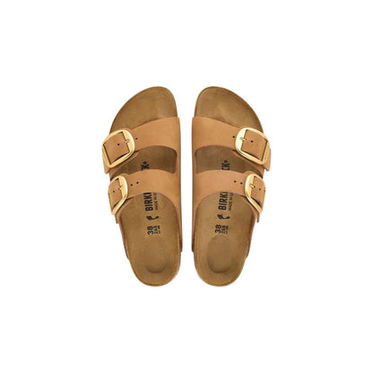 Birkenstock Brown Leather Flat Sandals