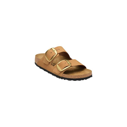 Birkenstock Brown Leather Flat Sandals