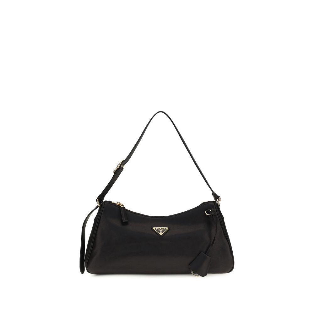 Prada Black Calf Leather Bos Taurus Shoulder Bag