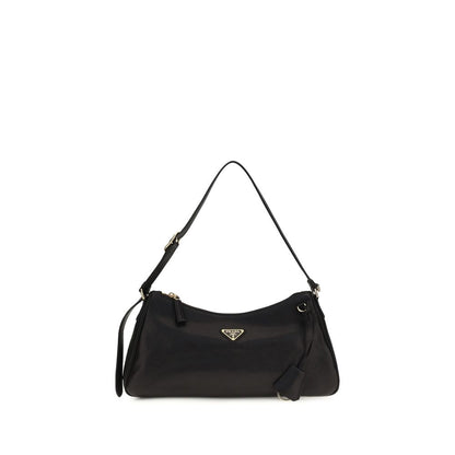 Prada Black Calf Leather Bos Taurus Shoulder Bag