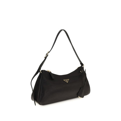 Prada Black Calf Leather Bos Taurus Shoulder Bag
