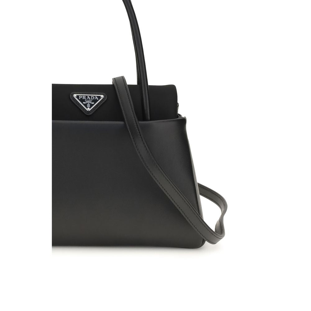 Prada Black Calf Leather Bos Taurus Handbag