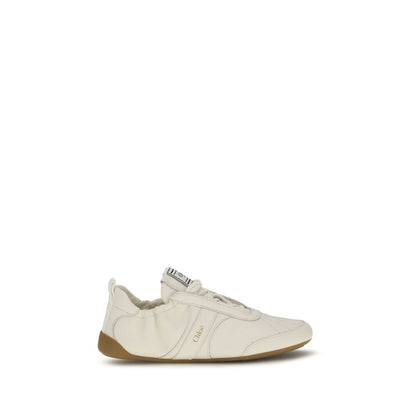 Chloé Beige Fabric Athletic Sneakers