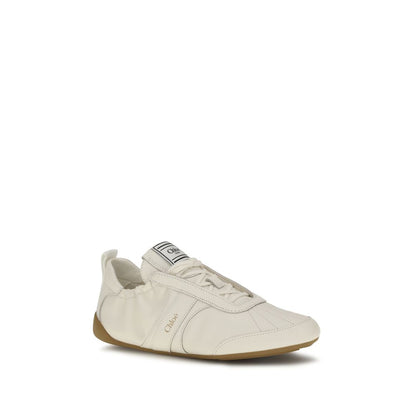 Chloé Beige Fabric Athletic Sneakers
