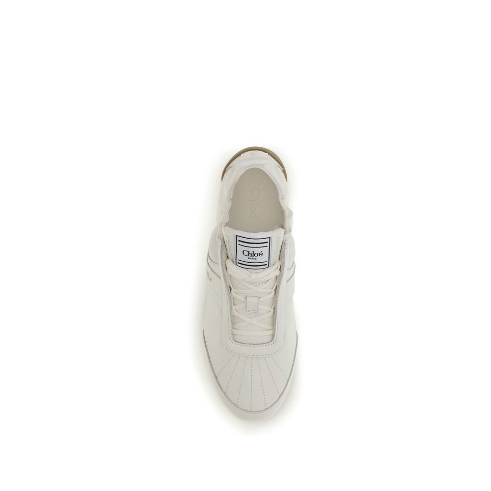 Chloé Beige Fabric Athletic Sneakers