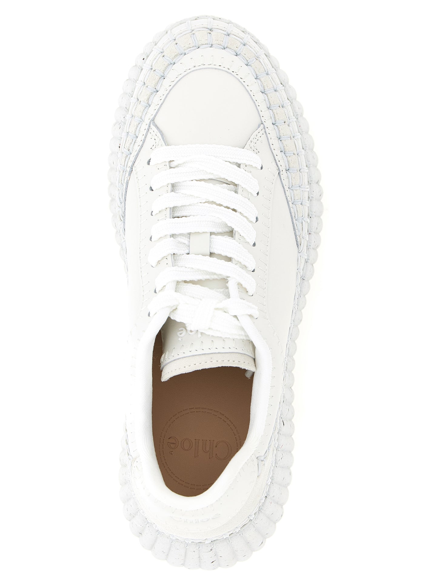 Chloé White Polyester Wedge Sandals