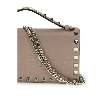 Valentino Garavani Beige Calf Leather Bos Taurus Wallet