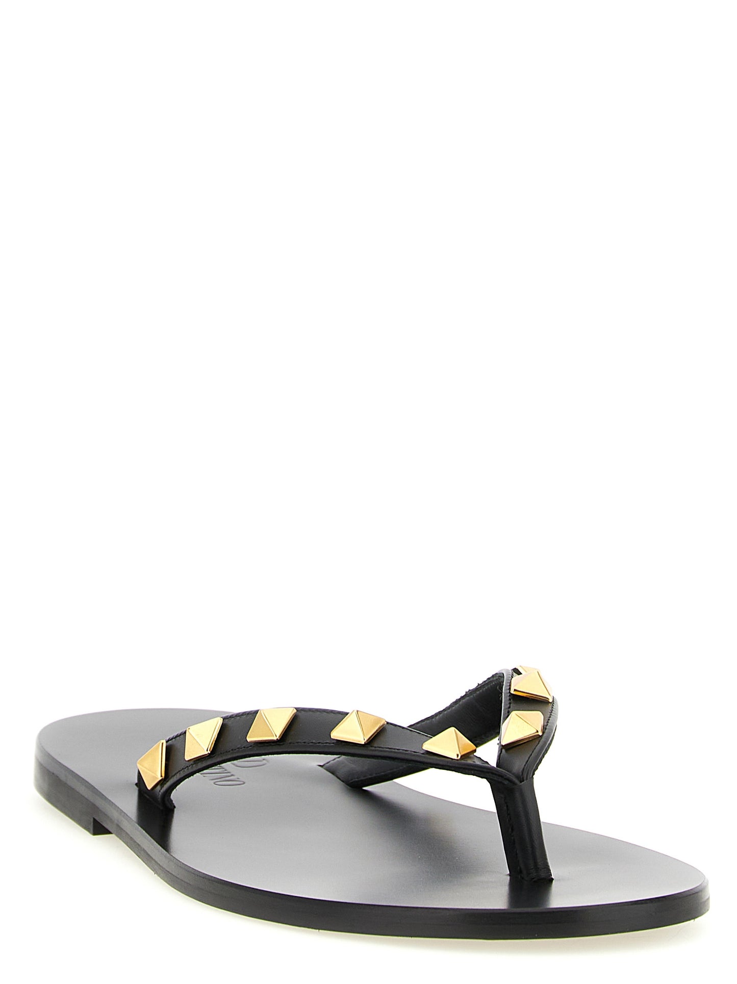 Valentino Garavani Black Calfskin Slides