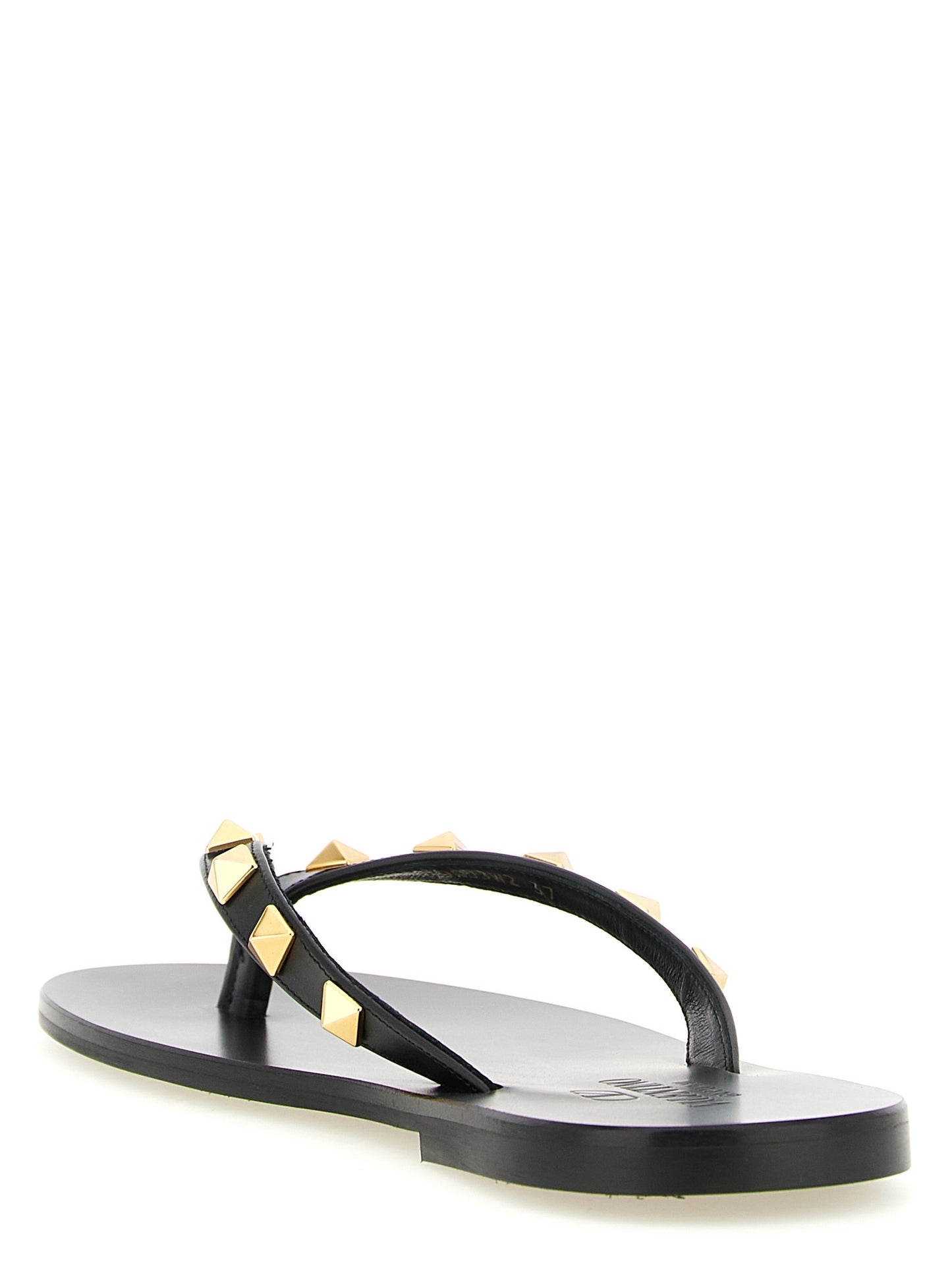 Valentino Garavani Black Calfskin Slides