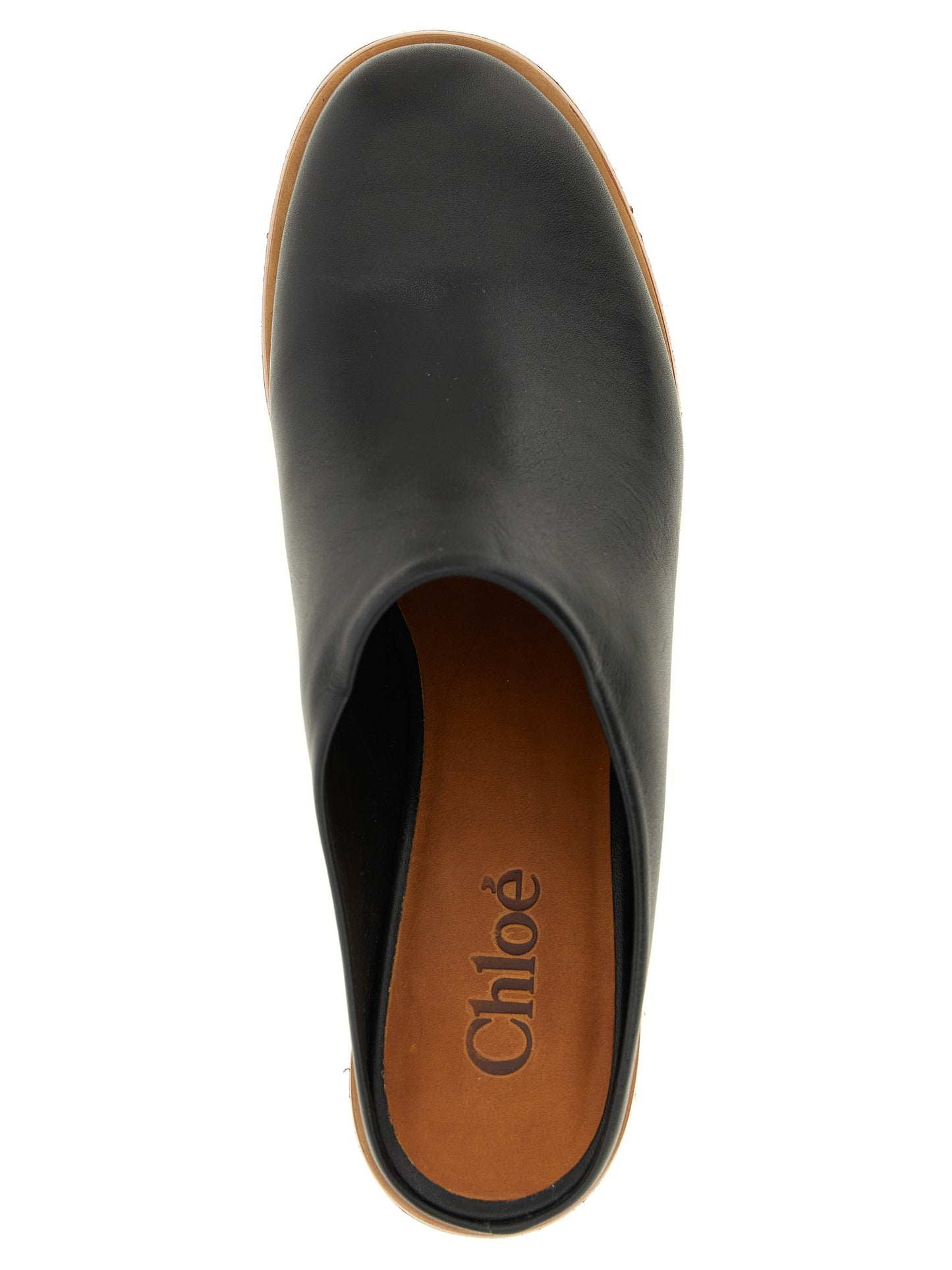 Chloé Black Calfskin Wedge Sandals