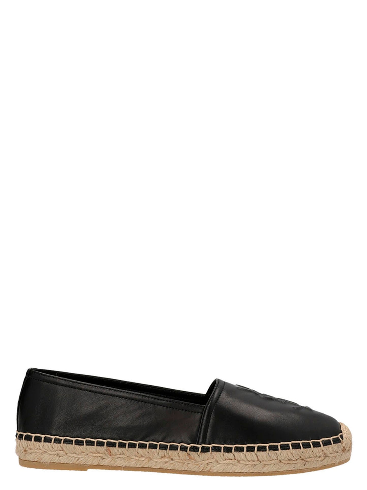Saint Laurent Black Lamb Leather Espadrilles