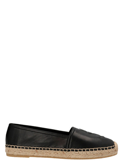 Saint Laurent Black Lamb Leather Espadrilles