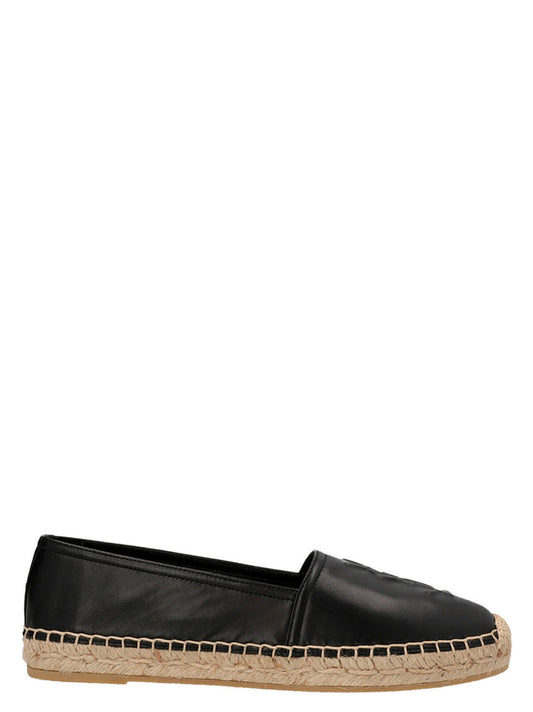 Saint Laurent Black Lamb Leather Espadrilles