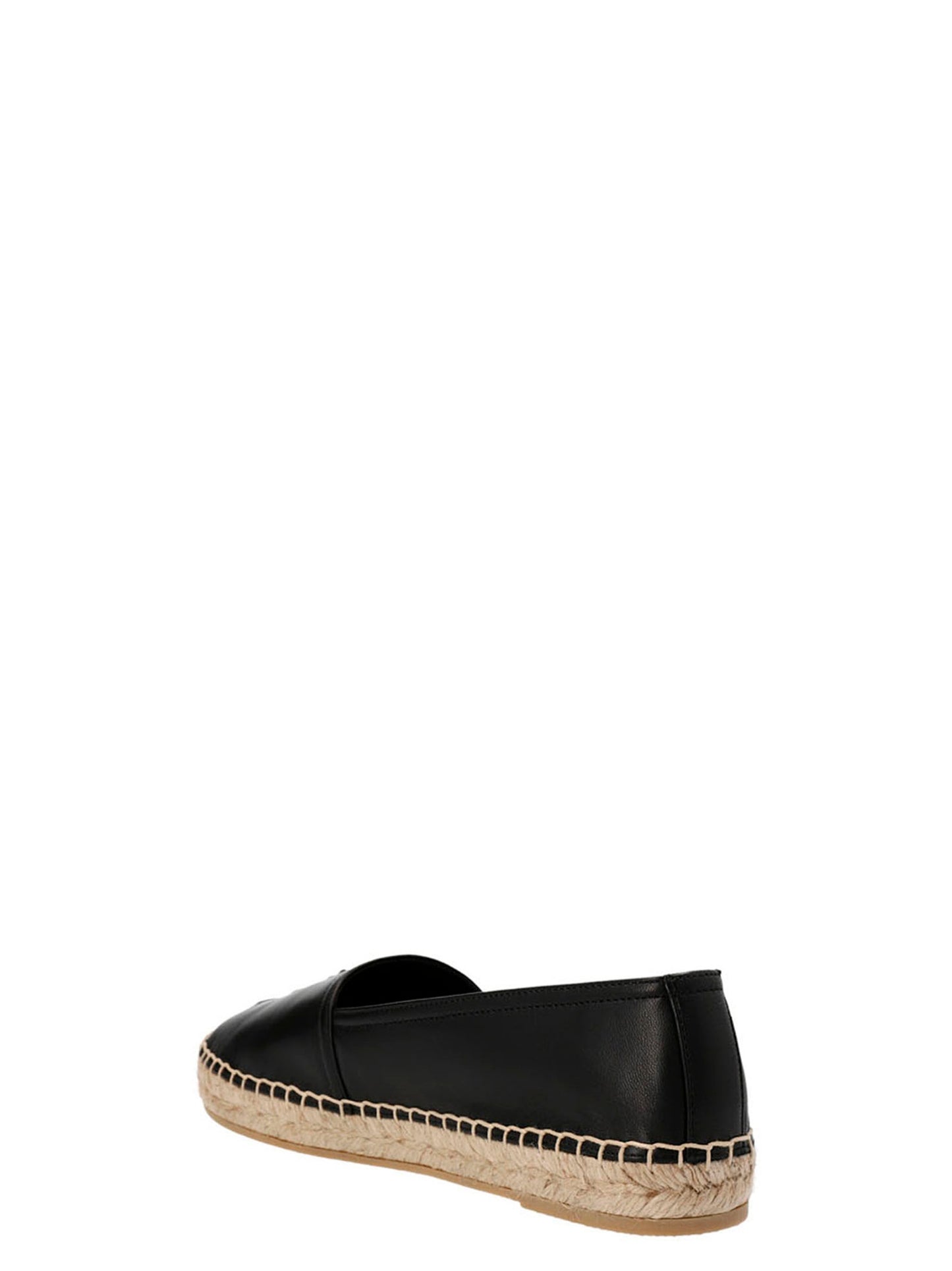 Saint Laurent Black Lamb Leather Espadrilles