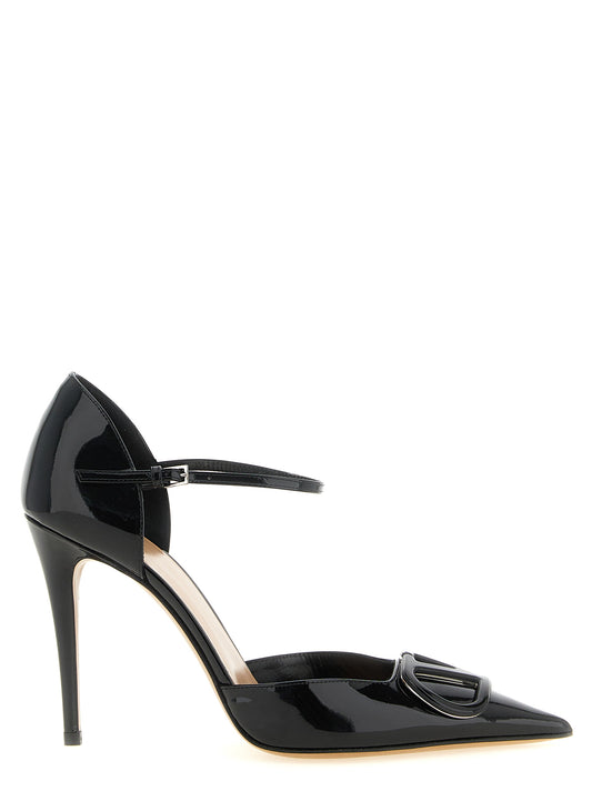 Valentino Garavani Black Calfskin High Heel Pumps