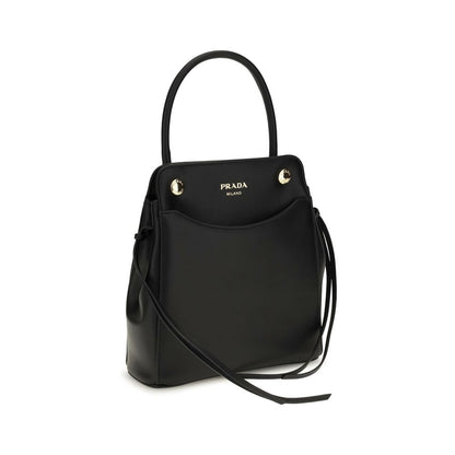 Prada Black Calf Leather Bos Taurus Shoulder Bag