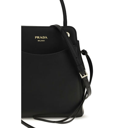Prada Black Calf Leather Bos Taurus Shoulder Bag