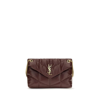 Saint Laurent Bordeaux Lamb Leather Shoulder Bag