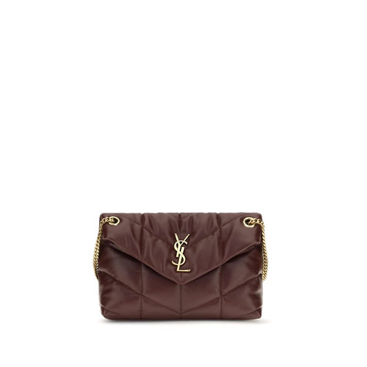 Saint Laurent Bordeaux Lamb Leather Shoulder Bag