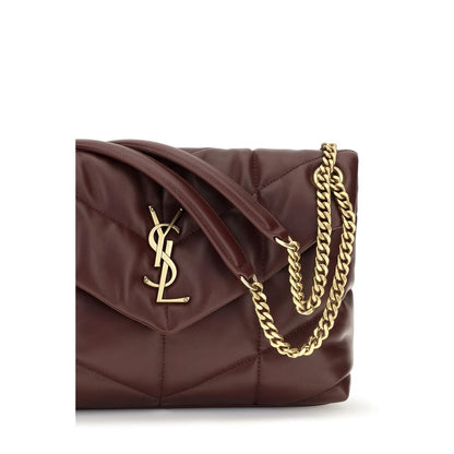 Saint Laurent Bordeaux Lamb Leather Shoulder Bag