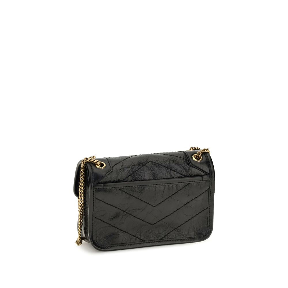 Saint Laurent Black Calf Leather Bos Taurus Shoulder Bag