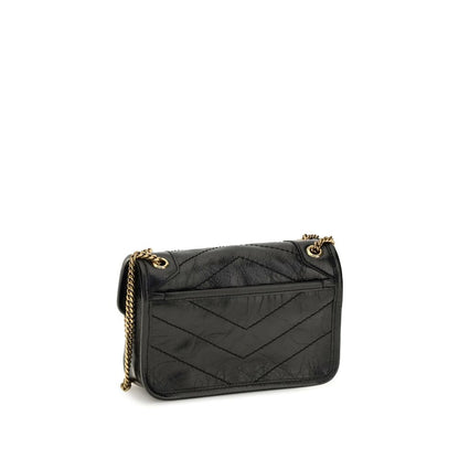Saint Laurent Black Calf Leather Bos Taurus Shoulder Bag