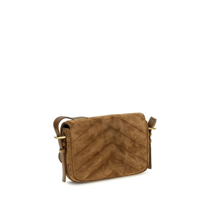 Saint Laurent Brown Suede Leather Shoulder Bag