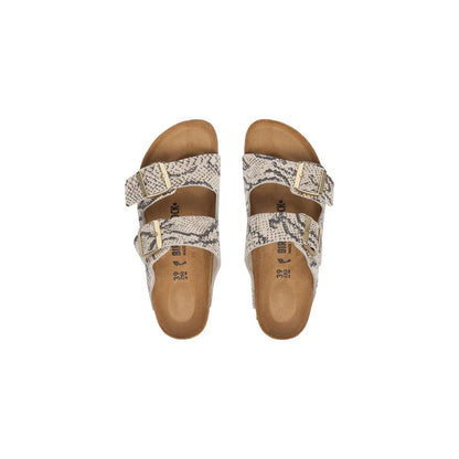 Birkenstock Gray Leather Flat Sandals