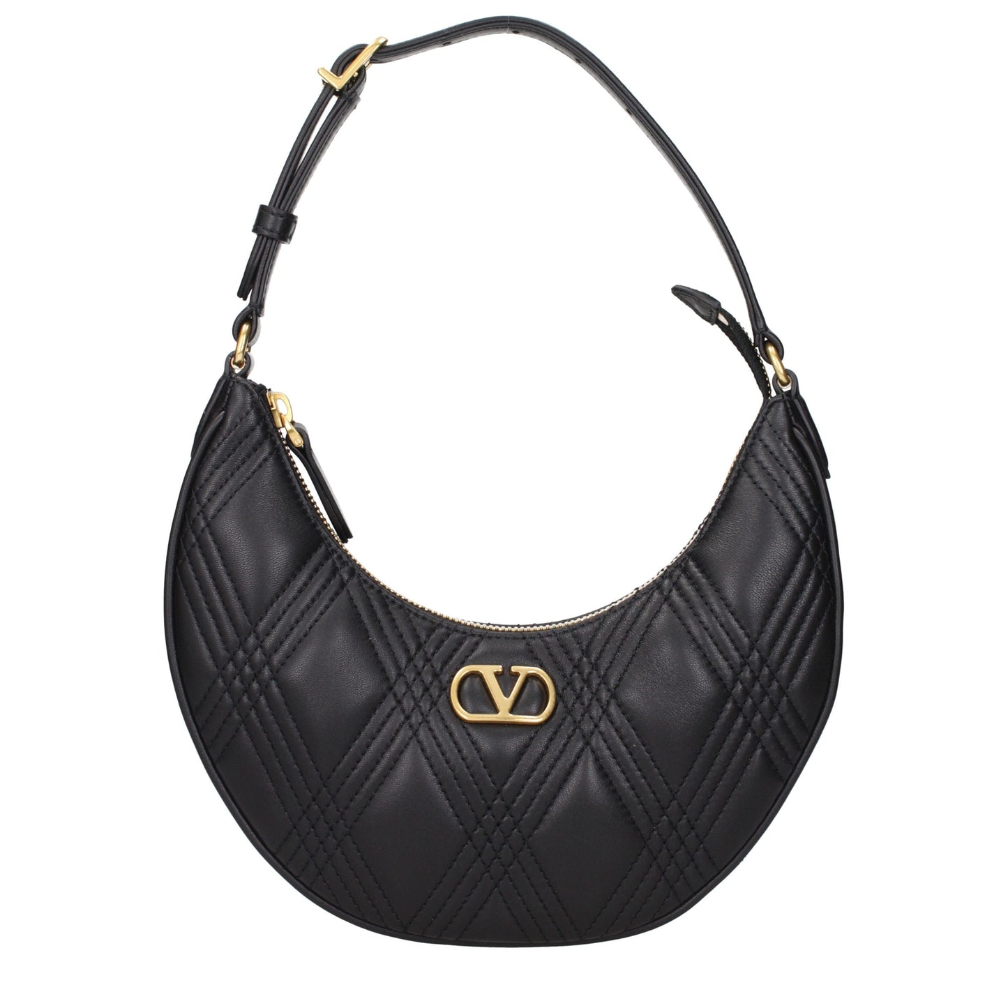 Valentino Garavani Black Leather Shoulder Bag