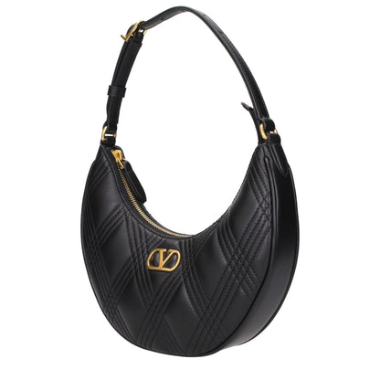 Valentino Garavani Black Leather Shoulder Bag