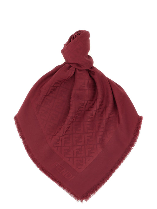 Fendi Bordeaux Silk Foulard
