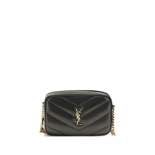 Saint Laurent Black Lamb Ovis Aries Aries Shoulder Bag