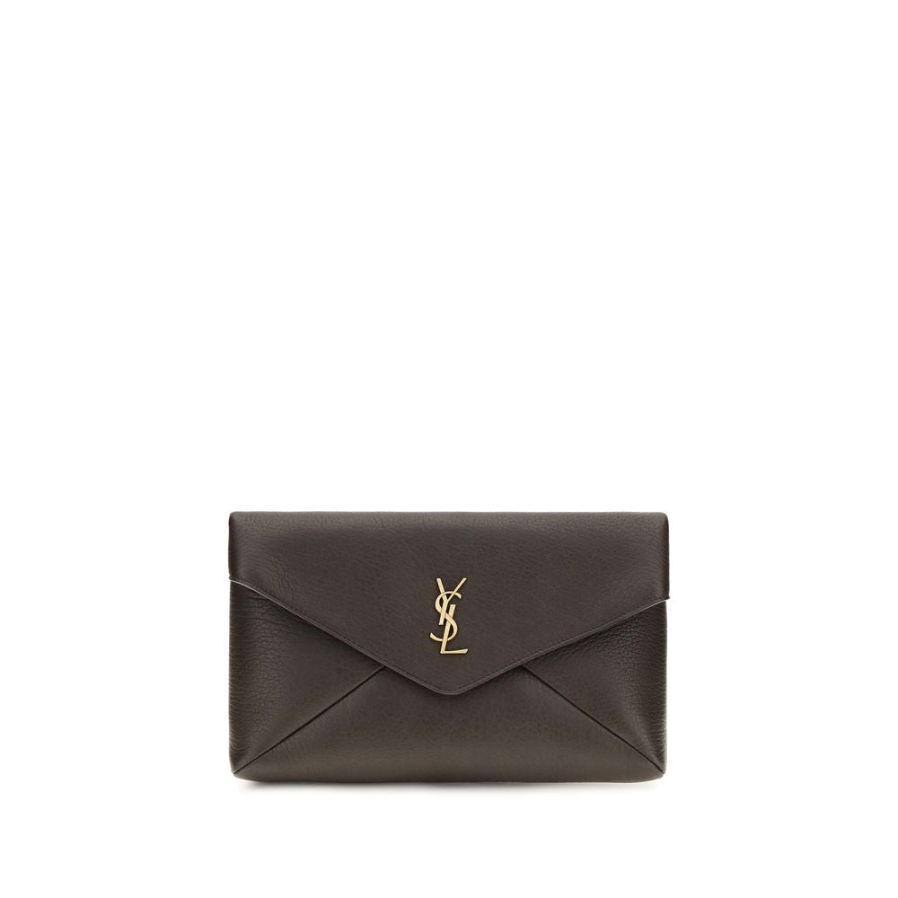 Saint Laurent Brown Lamb kuvertväska