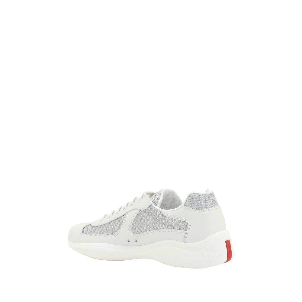 Prada White Polyamide Low Top Sneakers