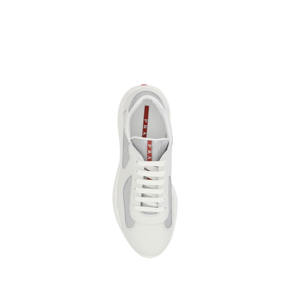Prada White Polyamide Low Top Sneakers
