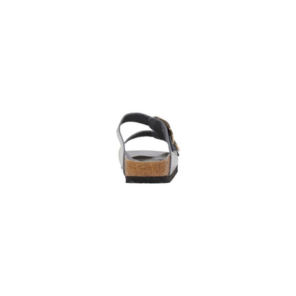 Birkenstock Gray Leather Flat Sandals