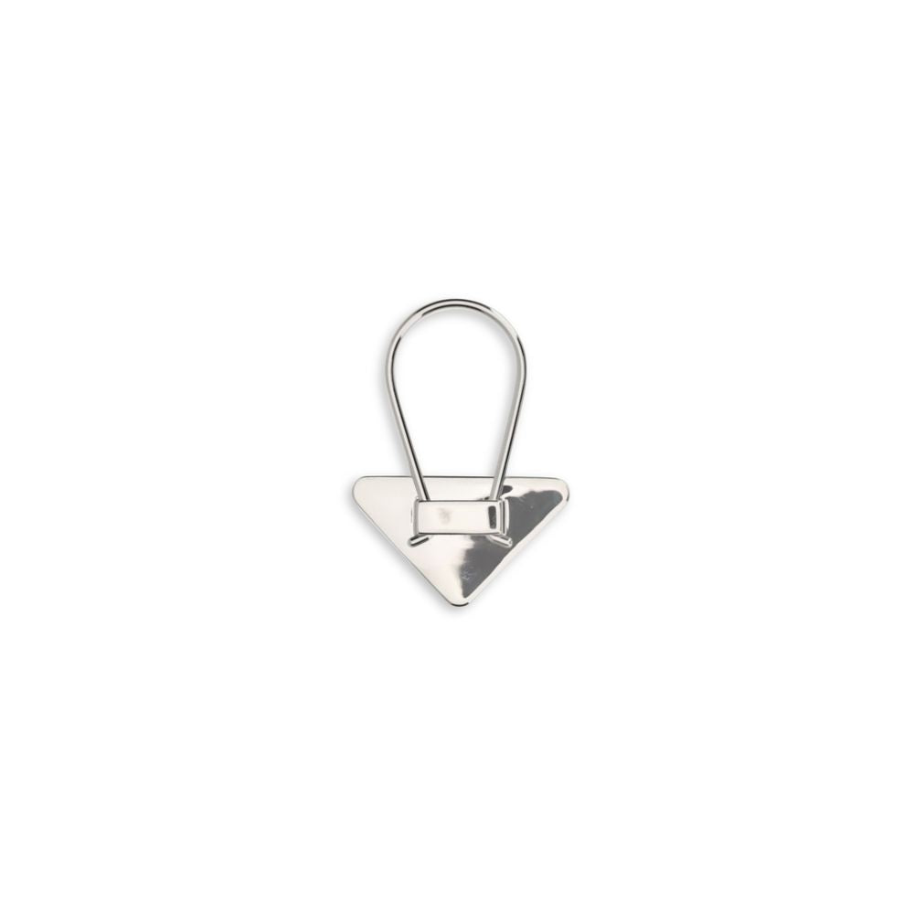 Prada Black Stainless Steel Keychain
